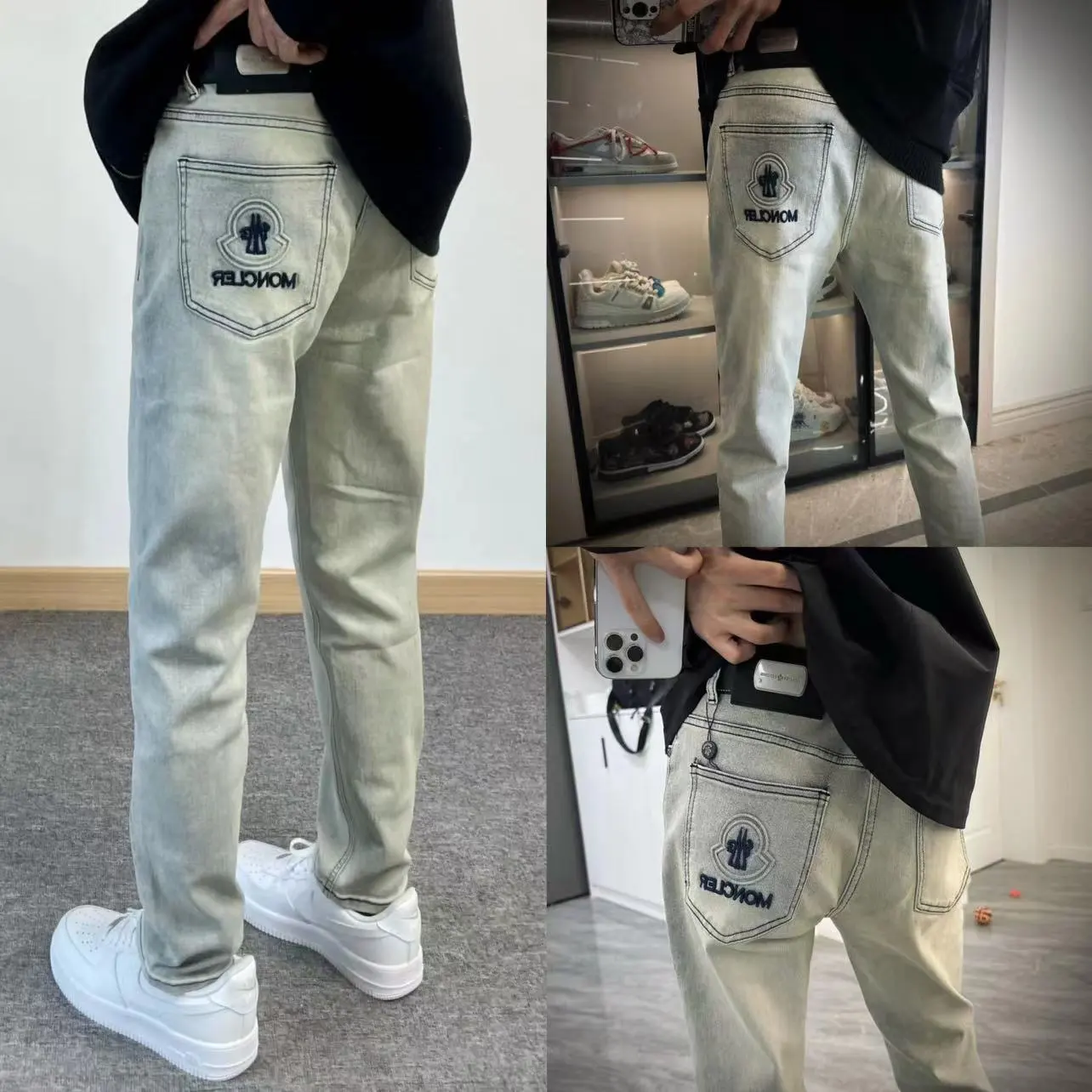 『S-3XL』大人カジュアル　アウターやトップスに合わせやすい　デニムパンツ