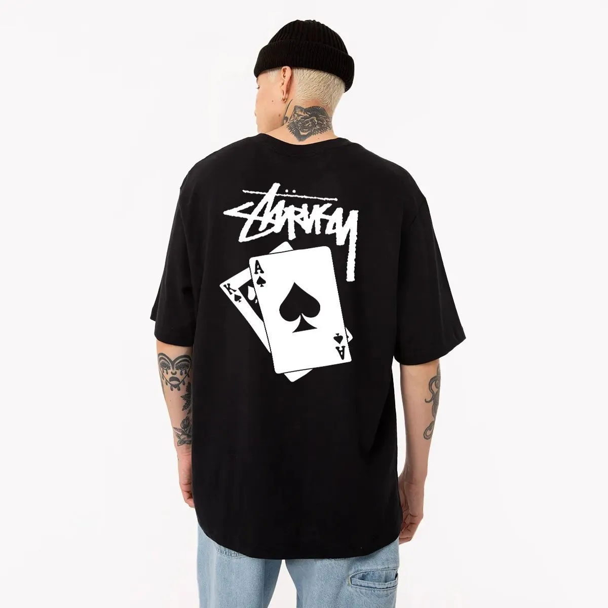大活躍 着回し最強 スポーツ カジュアル ファッション 夏 ゆったり  プリント  コットン 2色選べる Tシャツ