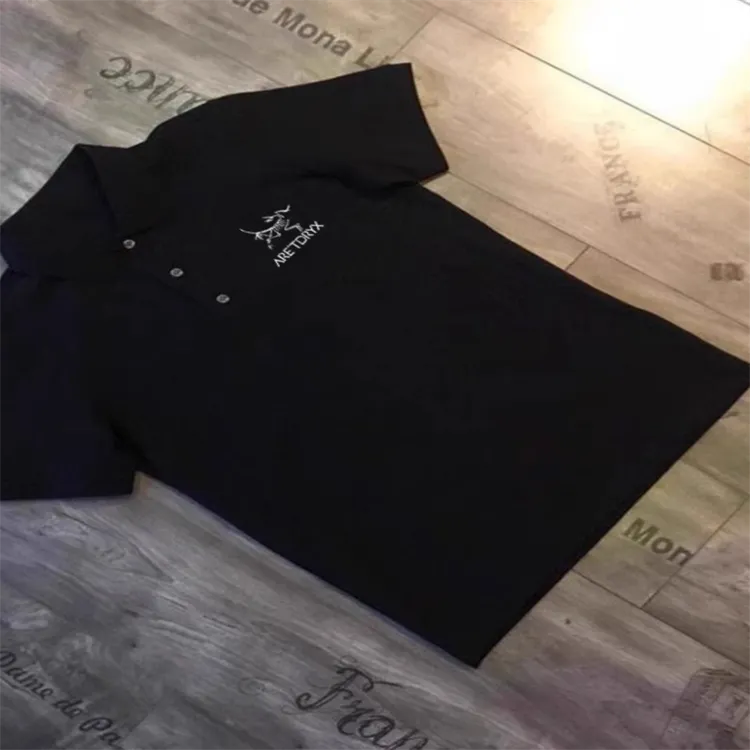 好感度100％ 定番 カジュアル シンプル 2色選べる POLOネック プリント メンズ Ｔシャツ