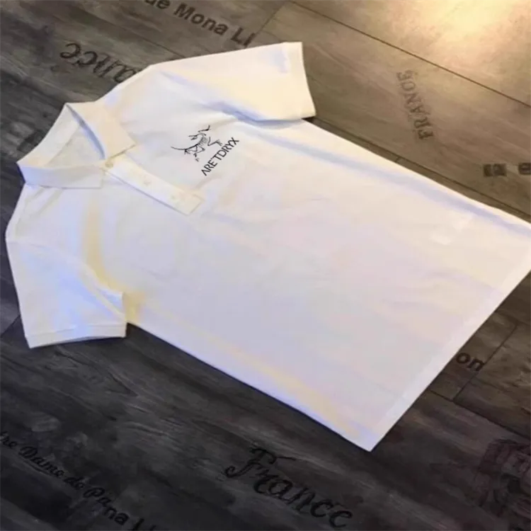 好感度100％ 定番 カジュアル シンプル 2色選べる POLOネック プリント メンズ Ｔシャツ