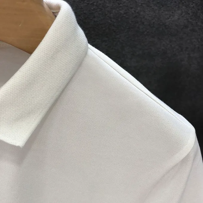 カジュアル ファッション 2色選べる メンズ POLOネック プリント 配色 プルオーバー Ｔシャツ