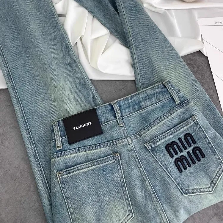 『S-2XL』人気爆発 新作 ファッション 履きやすい デザイン満点 痩せ見せ 気質いい 高級感 刺繍 ロング丈パンツ