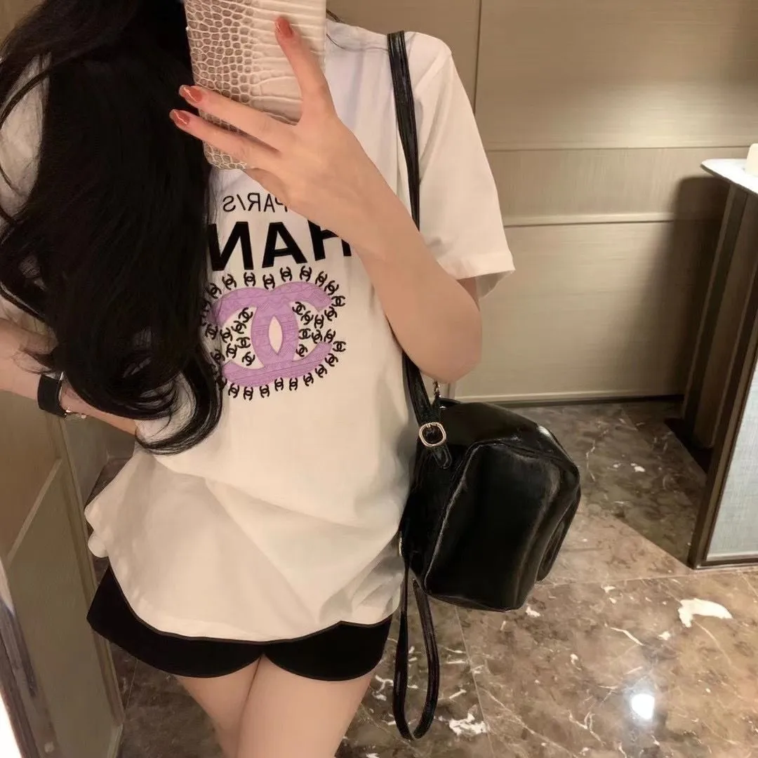期間限定 合わせやすい ファッション レトロ 3色選べる ゆったり プリント コットン レデイーズ Ｔシャツ　