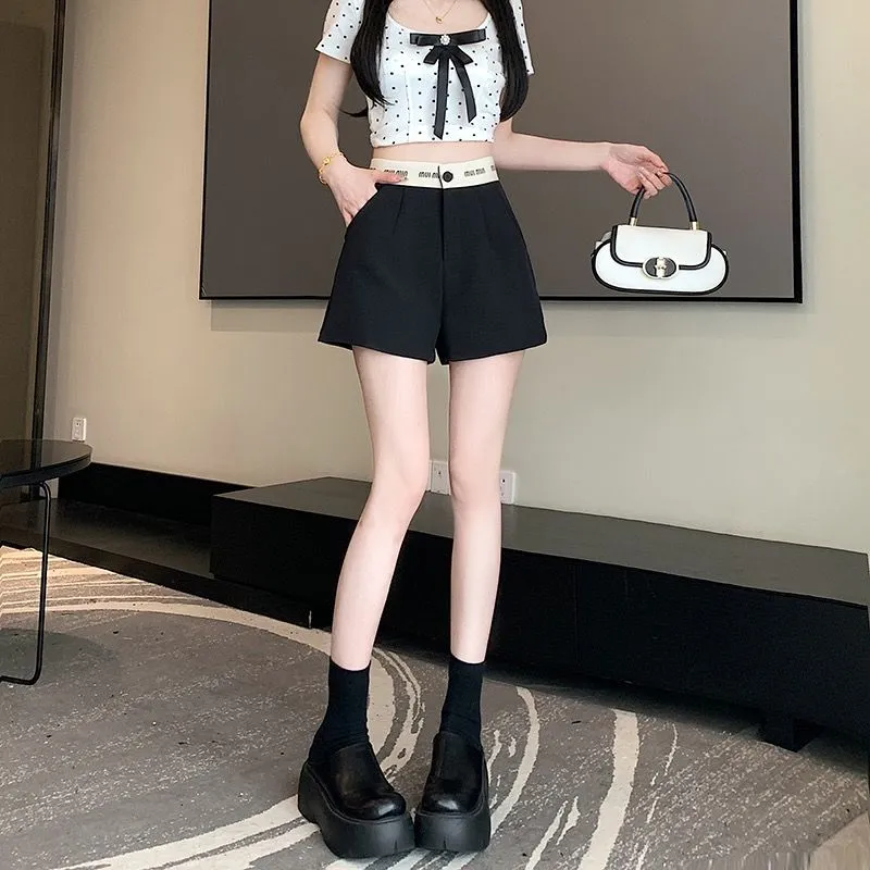 合わせやすい 超人気商品 新作 シンプル 無地 2色選べる ゆったり アルファベット ショートパンツ