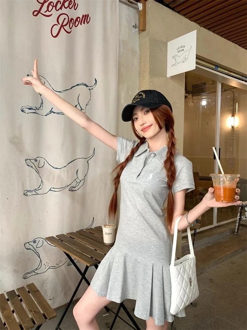 大人気 着痩せ ルーズ シンプル 着回し力抜群 合わせやすい トレンド POLOネック ワンピース