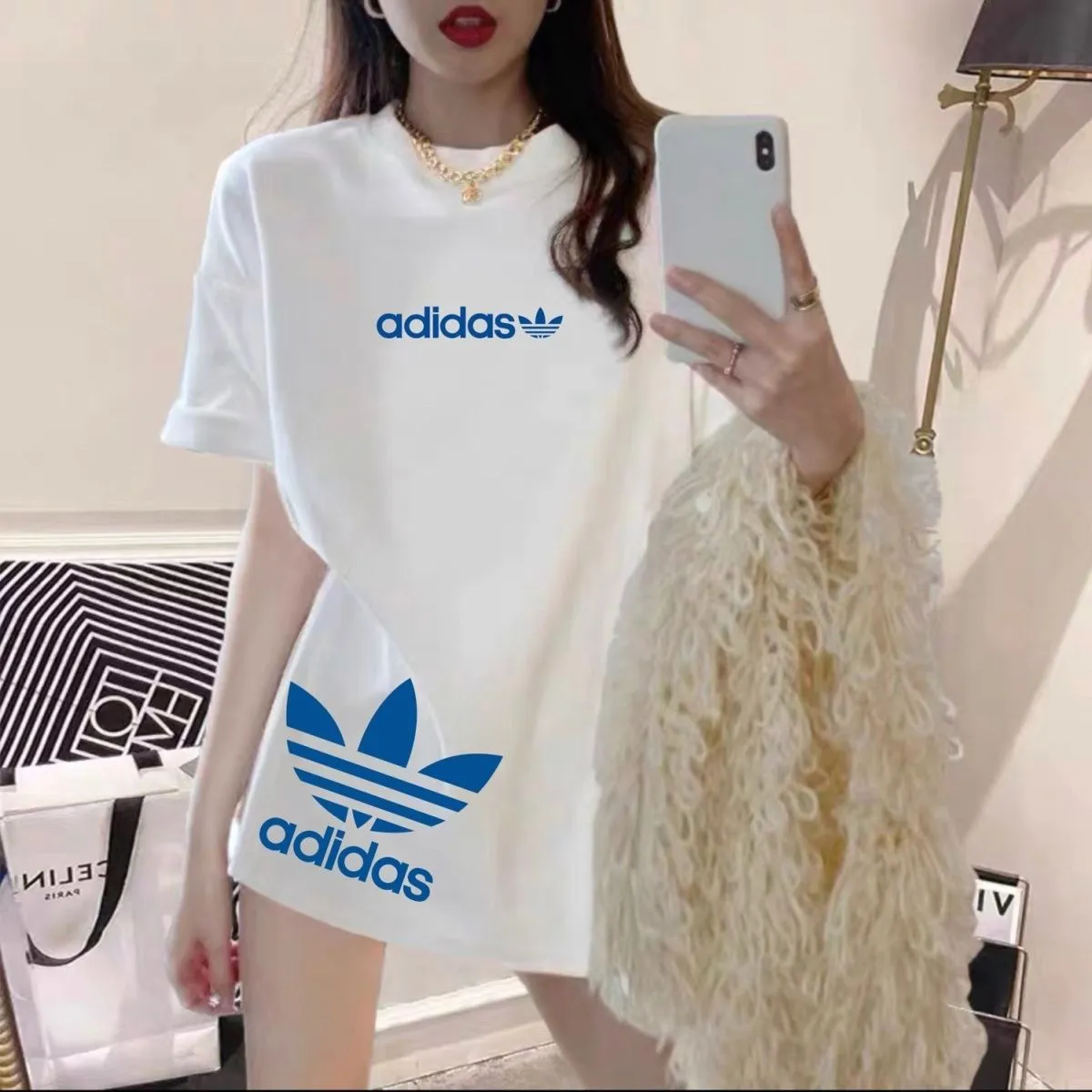 トレンド カジュアル 男女兼用 ルーズ 合わせやすい オーバーサイズ 半袖 Tシャツ