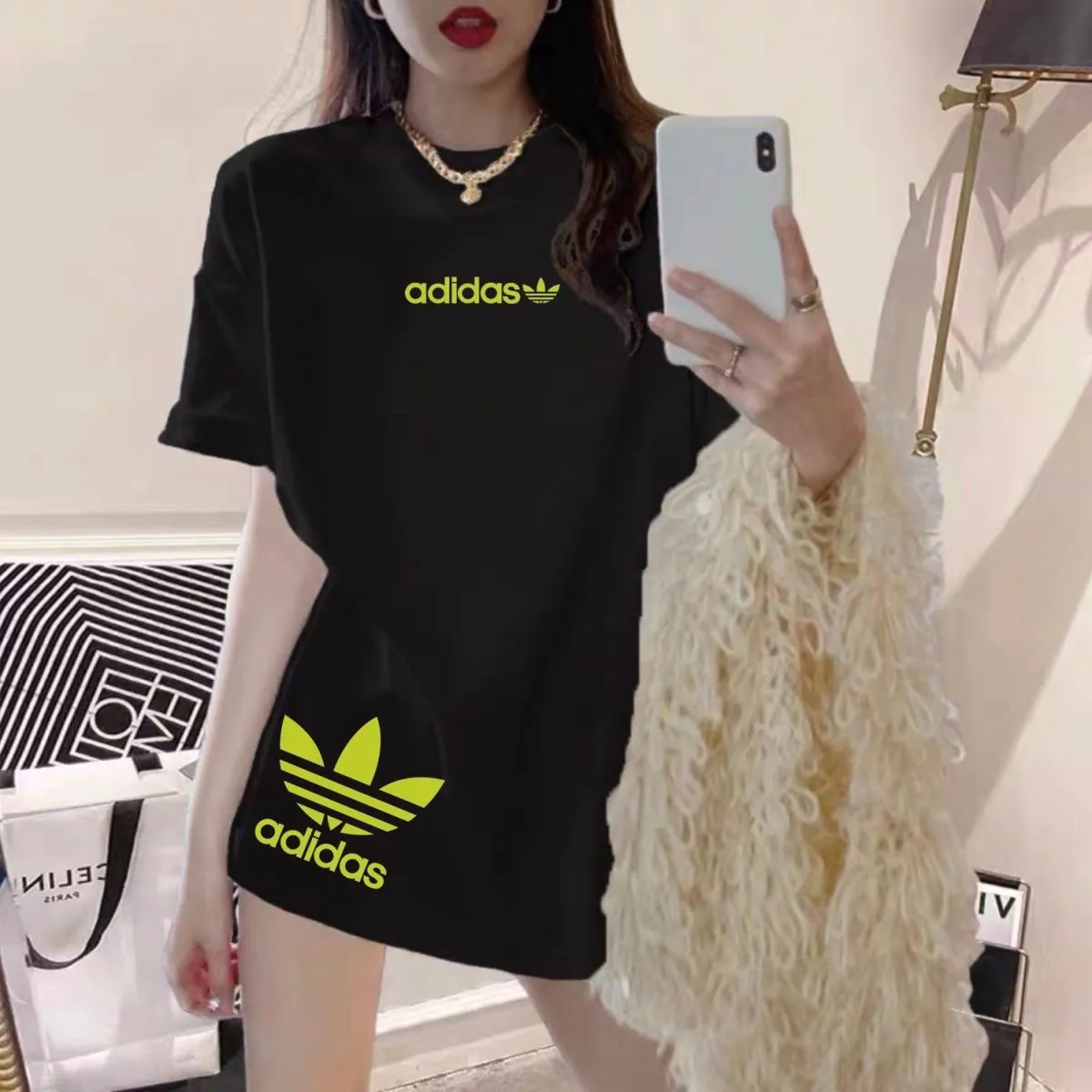 トレンド カジュアル 男女兼用 ルーズ 合わせやすい オーバーサイズ 半袖 Tシャツ