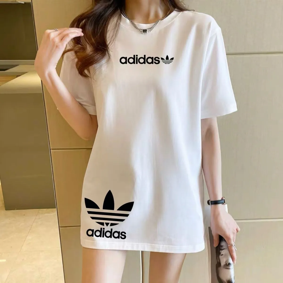 トレンド カジュアル 男女兼用 ルーズ 合わせやすい オーバーサイズ 半袖 Tシャツ