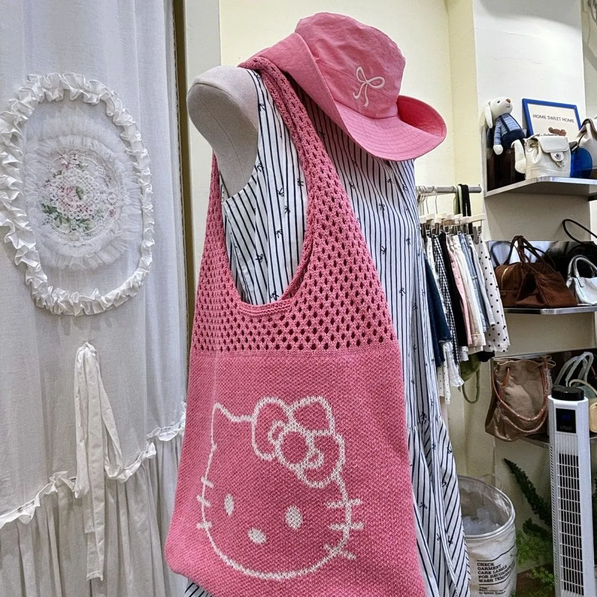 超人気商品 大活躍 ニット生地 可愛い スウィート カートゥーン レデイーズ バッグ