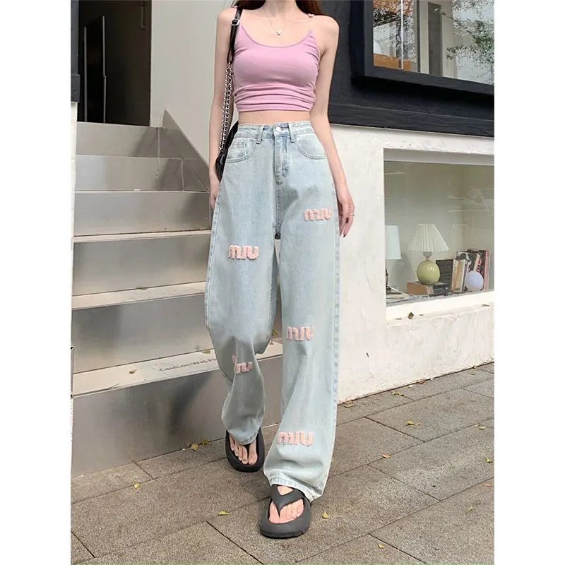 『S-2XL』気質満点 今季も大流行 レトロ フェミニン アルファベット 春秋 着瘦せ ロング パンツ