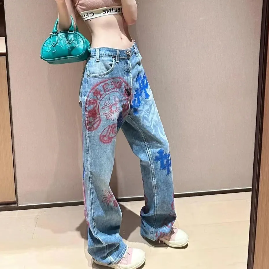 『S-XL』手放せない! レトロ 履きやすい 高品質 合わせやすい ハイウエスト デニムパンツ