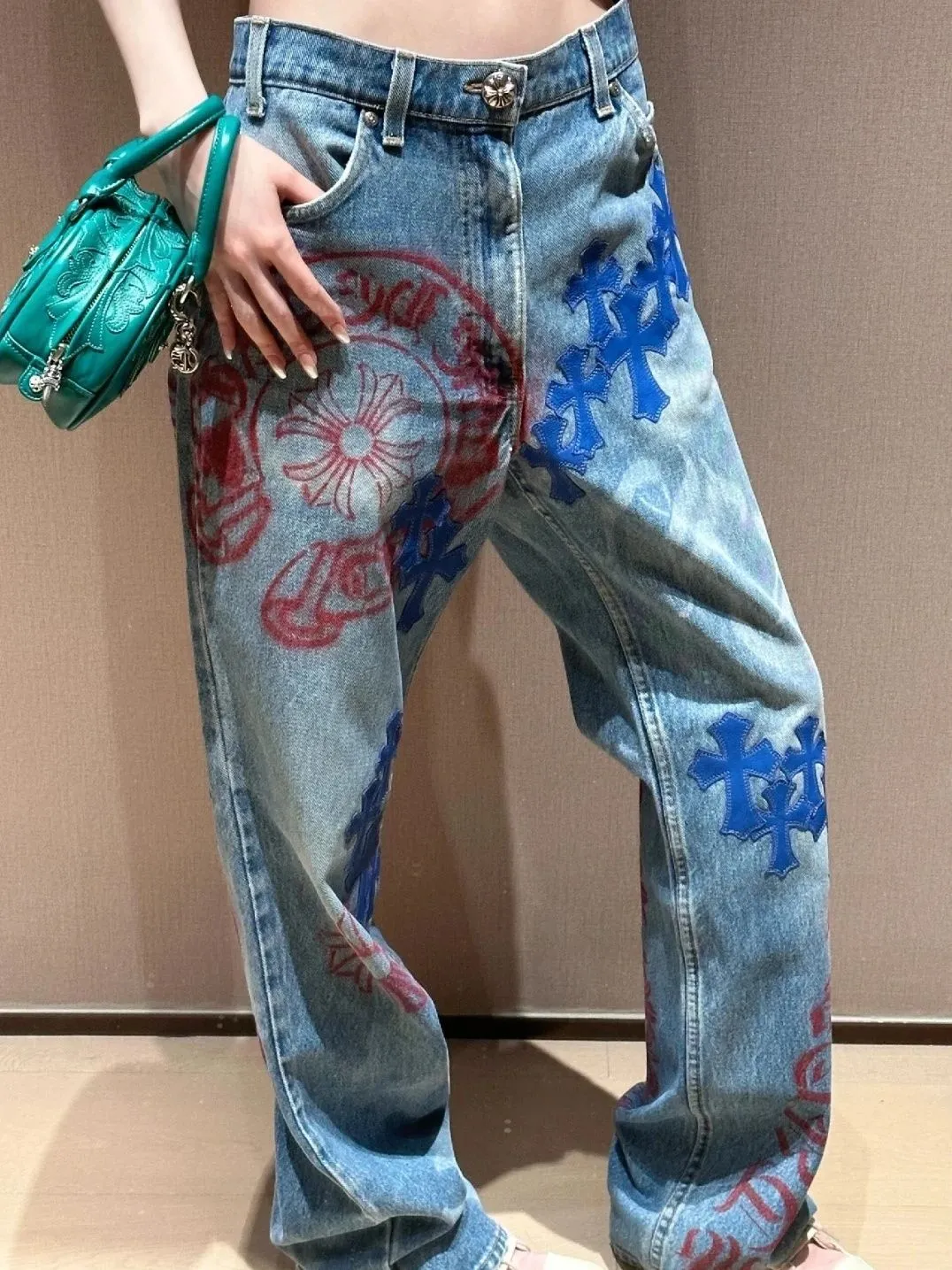 『S-XL』手放せない! レトロ 履きやすい 高品質 合わせやすい ハイウエスト デニムパンツ