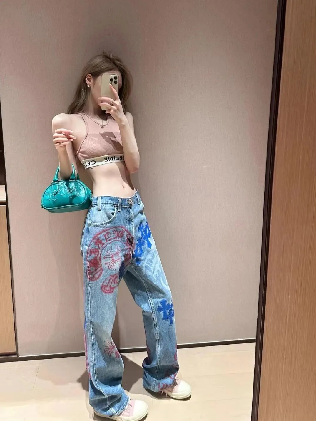『S-XL』手放せない! レトロ 履きやすい 高品質 合わせやすい ハイウエスト デニムパンツ