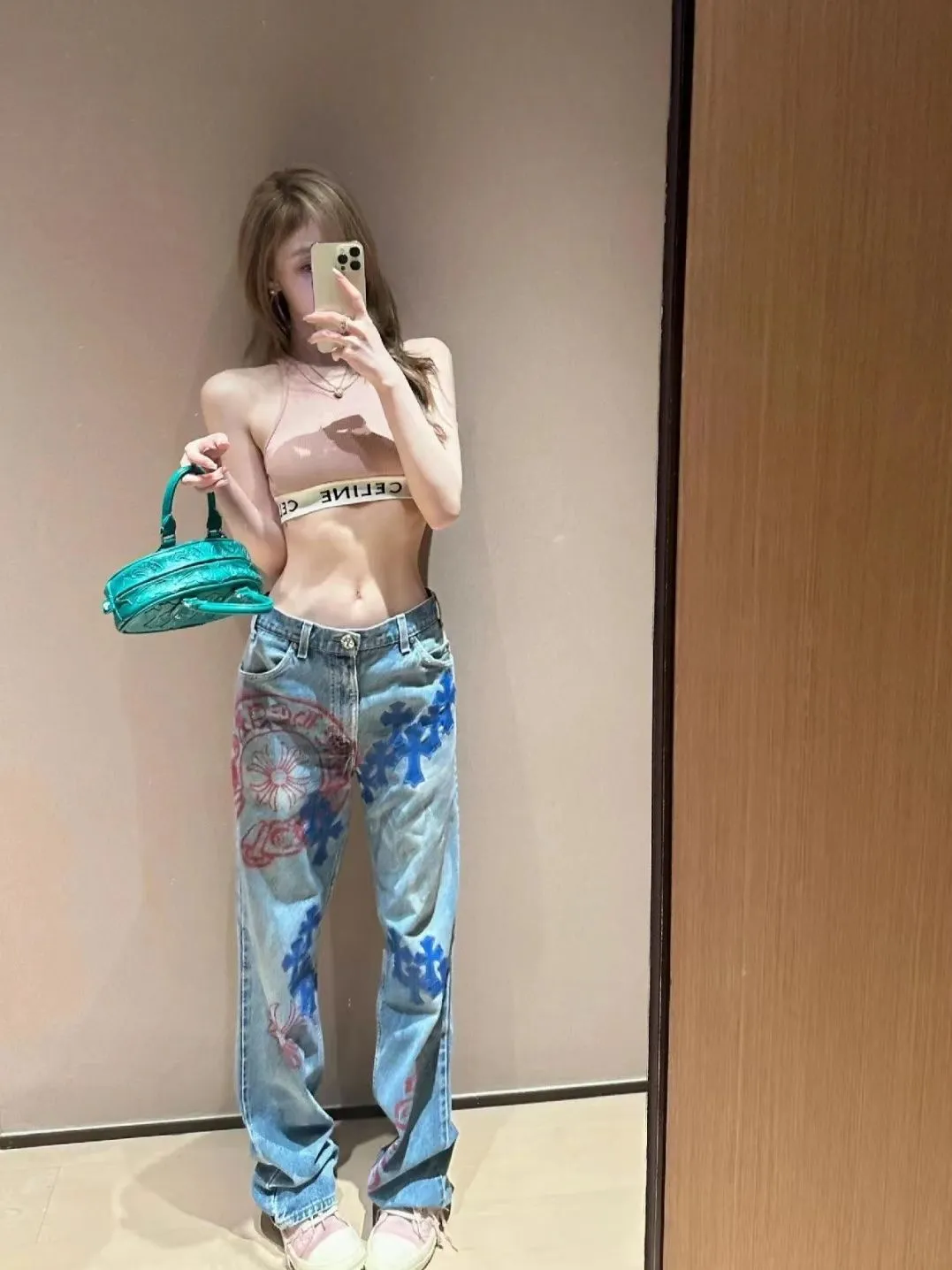 『S-XL』手放せない! レトロ 履きやすい 高品質 合わせやすい ハイウエスト デニムパンツ