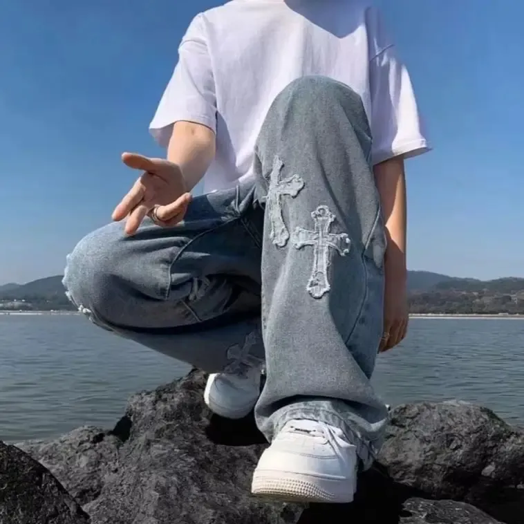 『S-3XL』着回し力抜群 着心地いい カジュアル 気質いい ファッション 合わせやすい レトロ ゆったり カッコイイ パンツ
