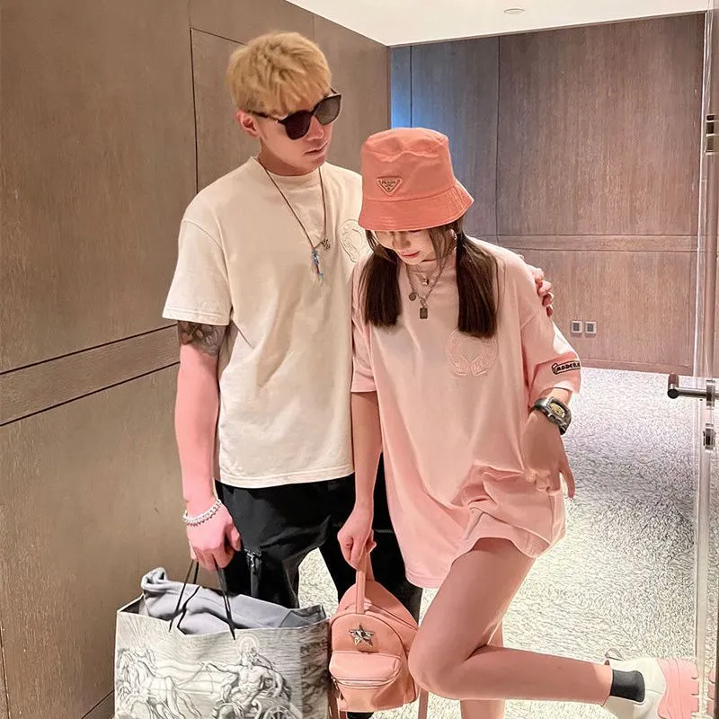 よく売れる シンプル 定番 着心地良い カジュアル カップルお揃い 男女兼用 半袖 Tシャツ