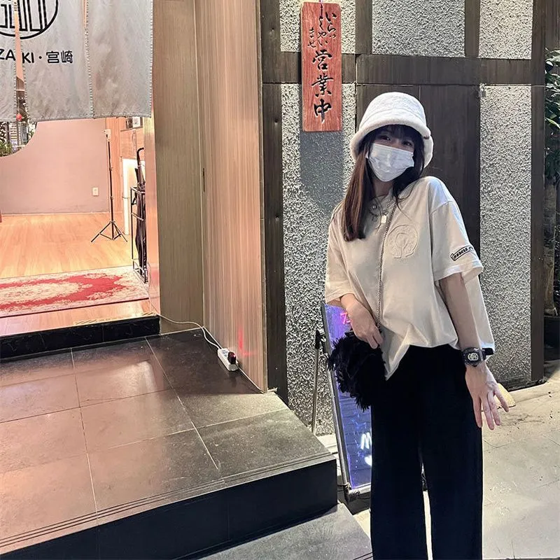 よく売れる シンプル 定番 着心地良い カジュアル カップルお揃い 男女兼用 半袖 Tシャツ