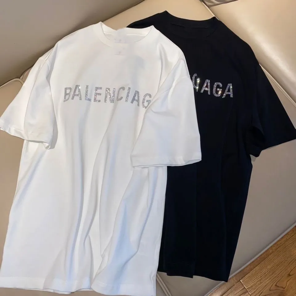 カジュアル 2色選べる コットン アルファベット 無地 ゆったり 夏 高級感 Tシャツ