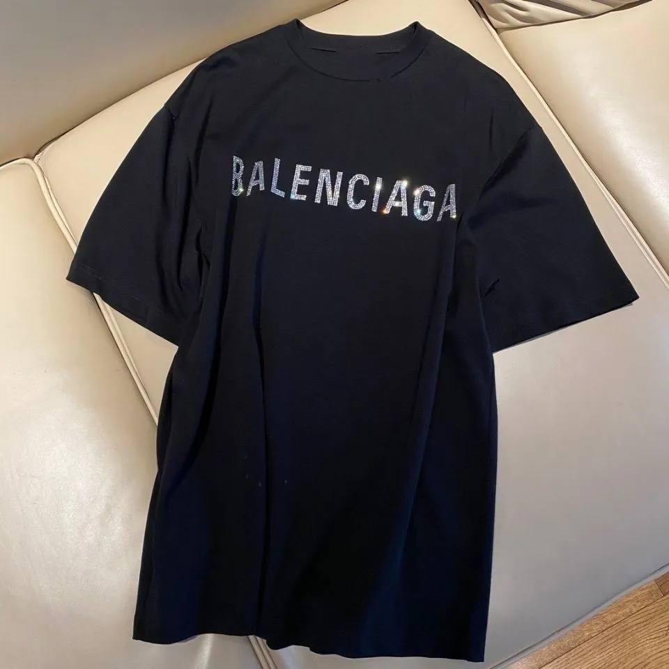 カジュアル 2色選べる コットン アルファベット 無地 ゆったり 夏 高級感 Tシャツ