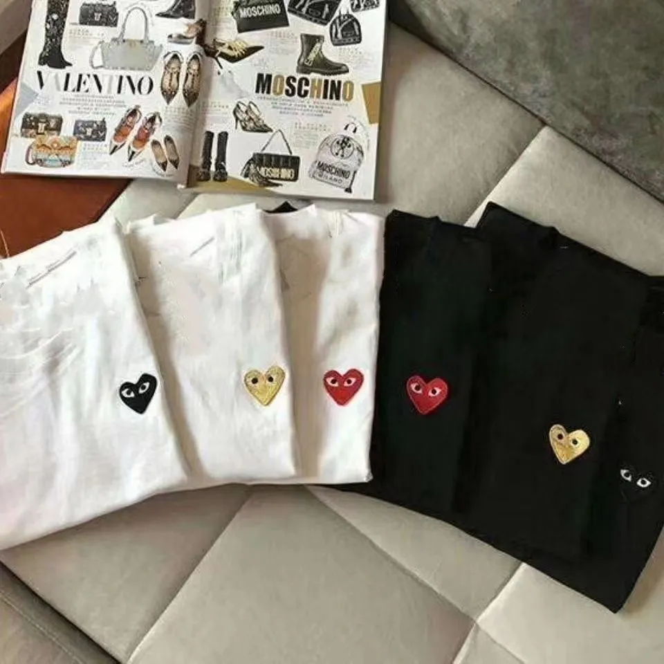 質感のいい 合わせやすい ゆったり 通気性 プリント ハート柄 コットン メンズ レデイーズ Ｔシャツ