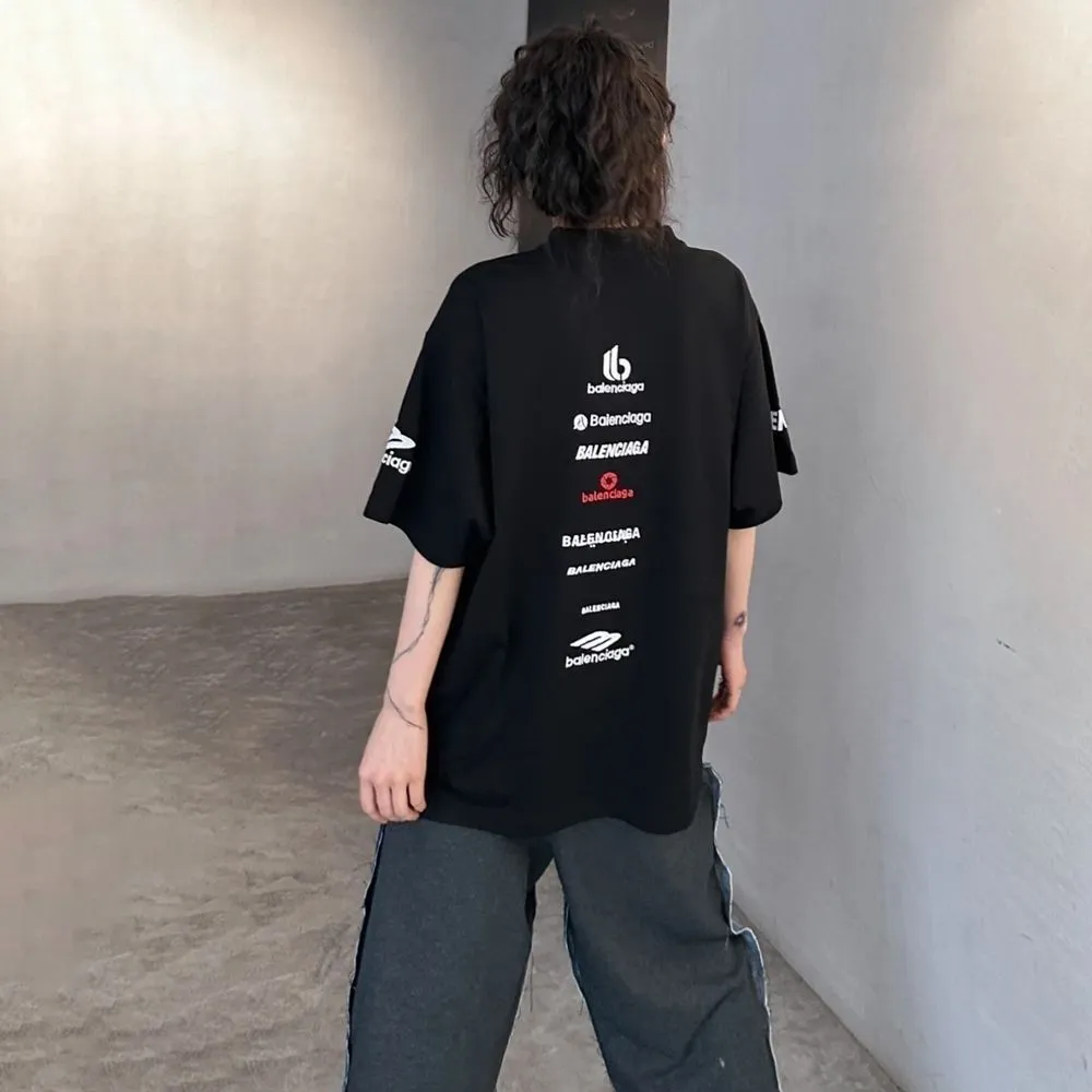 質感のいい 大注目  着回し力抜群 オーバーサイズ  男女限らず  アルファベット ファッション 夏  Tシャツ
