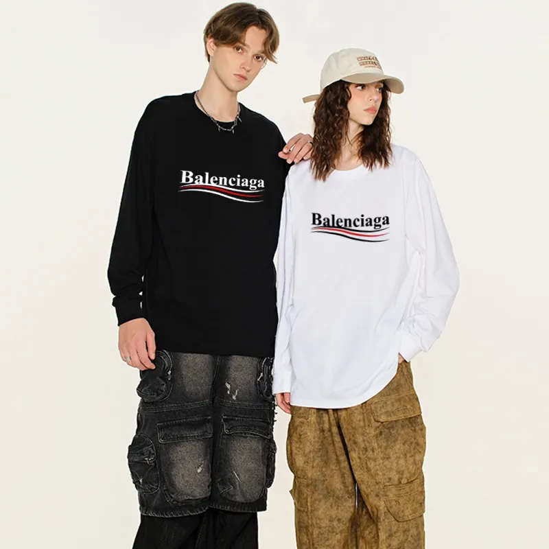 新作 超人気商品 着回し力抜群  カッコイイ配色 オーバーサイズ オシャレ 春秋 長袖 Tシャツ