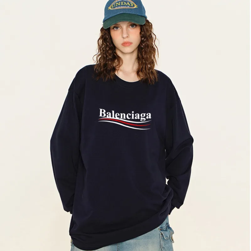 新作 超人気商品 着回し力抜群  カッコイイ配色 オーバーサイズ オシャレ 春秋 長袖 Tシャツ
