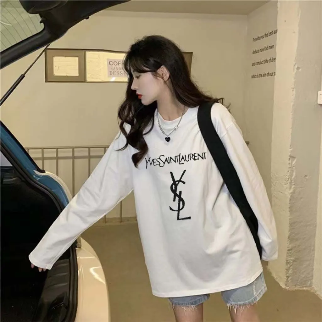 絶対欲しい！着回し力抜群 カジュアル 合わせやすい トレンド アルファベット長袖 Tシャツ