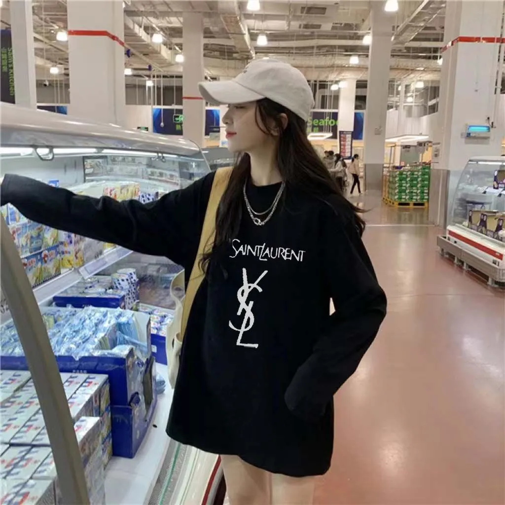 絶対欲しい！着回し力抜群 カジュアル 合わせやすい トレンド アルファベット長袖 Tシャツ