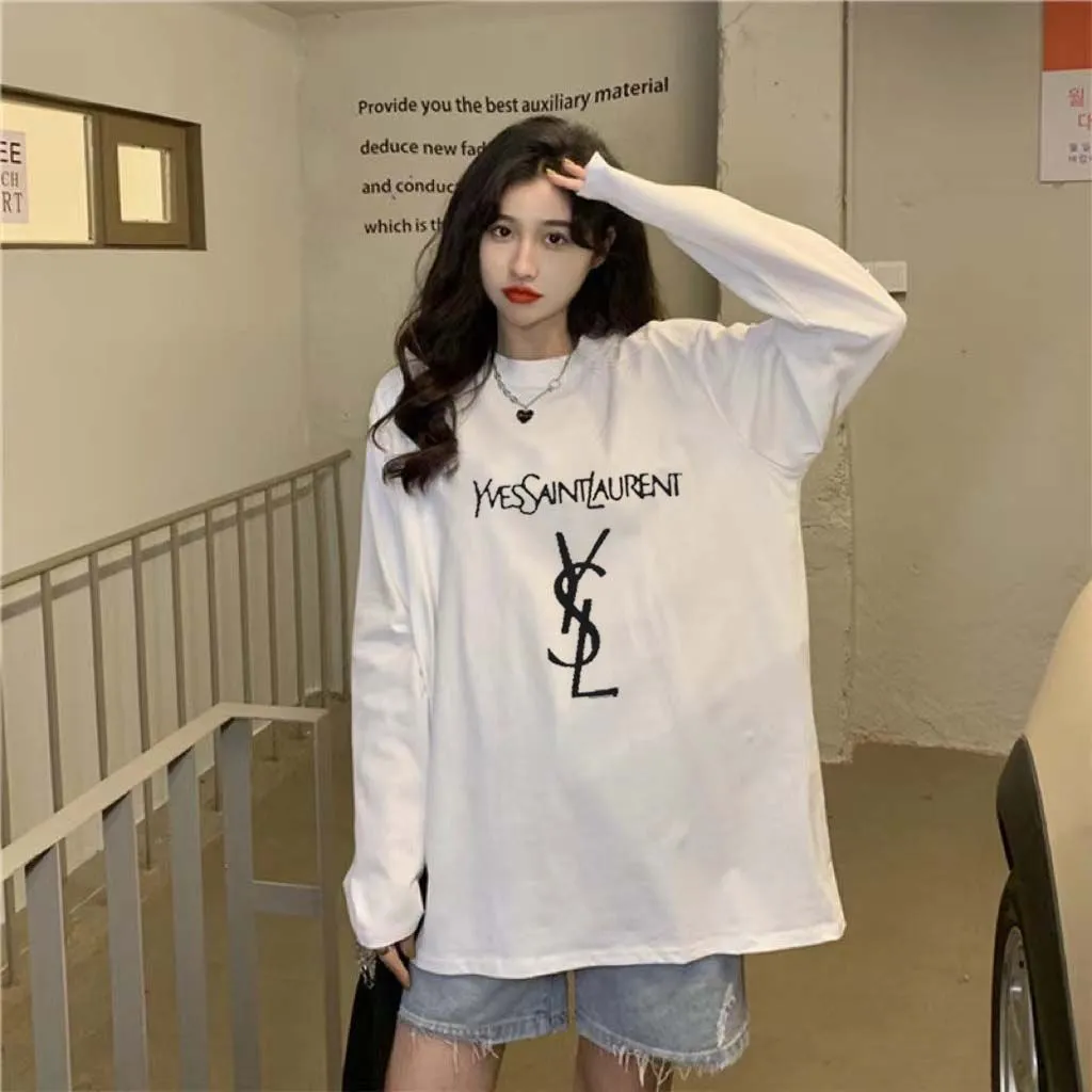 絶対欲しい！着回し力抜群 カジュアル 合わせやすい トレンド アルファベット長袖 Tシャツ