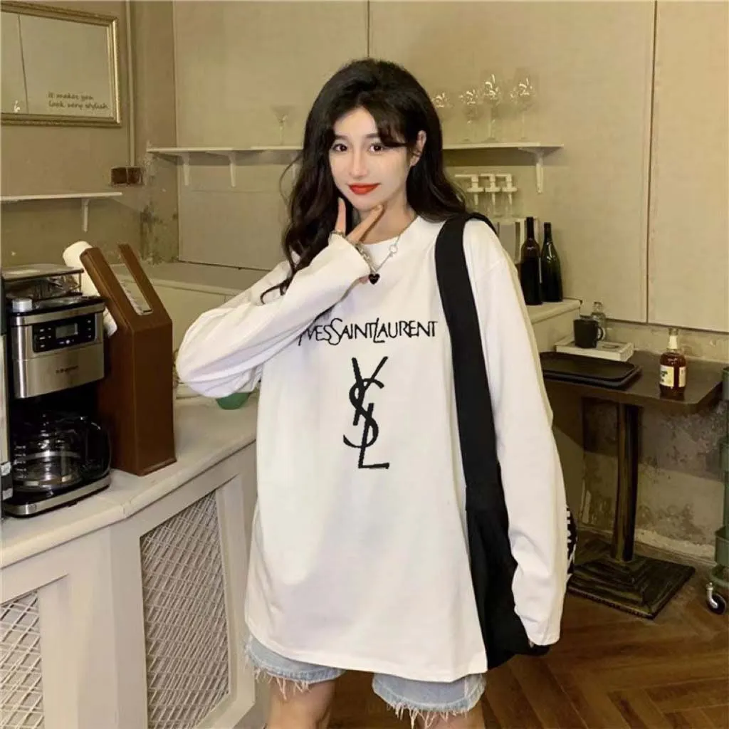 絶対欲しい！着回し力抜群 カジュアル 合わせやすい トレンド アルファベット長袖 Tシャツ