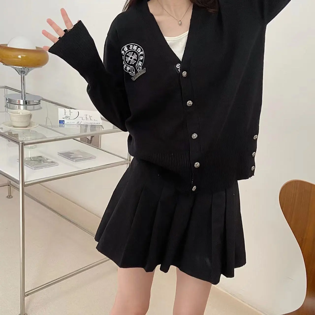 高級感のある 着心地良い 合わせやすい ルーズ トレンド ニット カーディガン