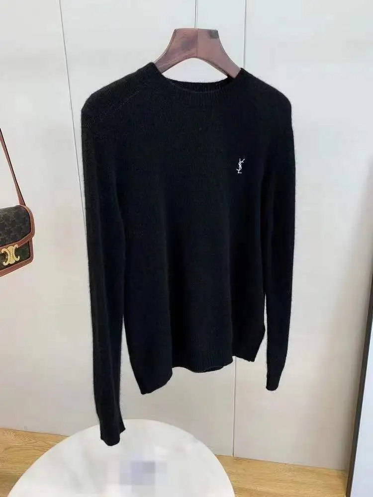 『S-XL』着回し力抜群 ラウンドネック 刺繍 着心地良い 合わせやすい ルーズ シンプル ニット セーター