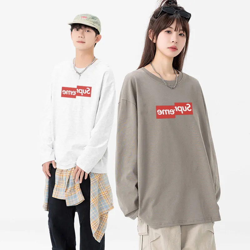 着回し最強 存在感 質感のいい4色選べる シンプル アルファベット ゆったり長袖 Ｔシャツ