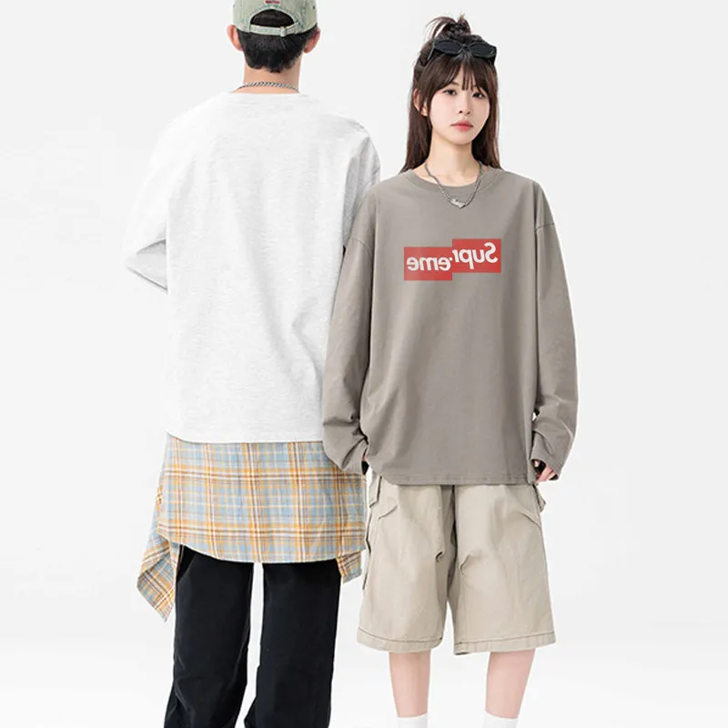 着回し最強 存在感 質感のいい4色選べる シンプル アルファベット ゆったり長袖 Ｔシャツ