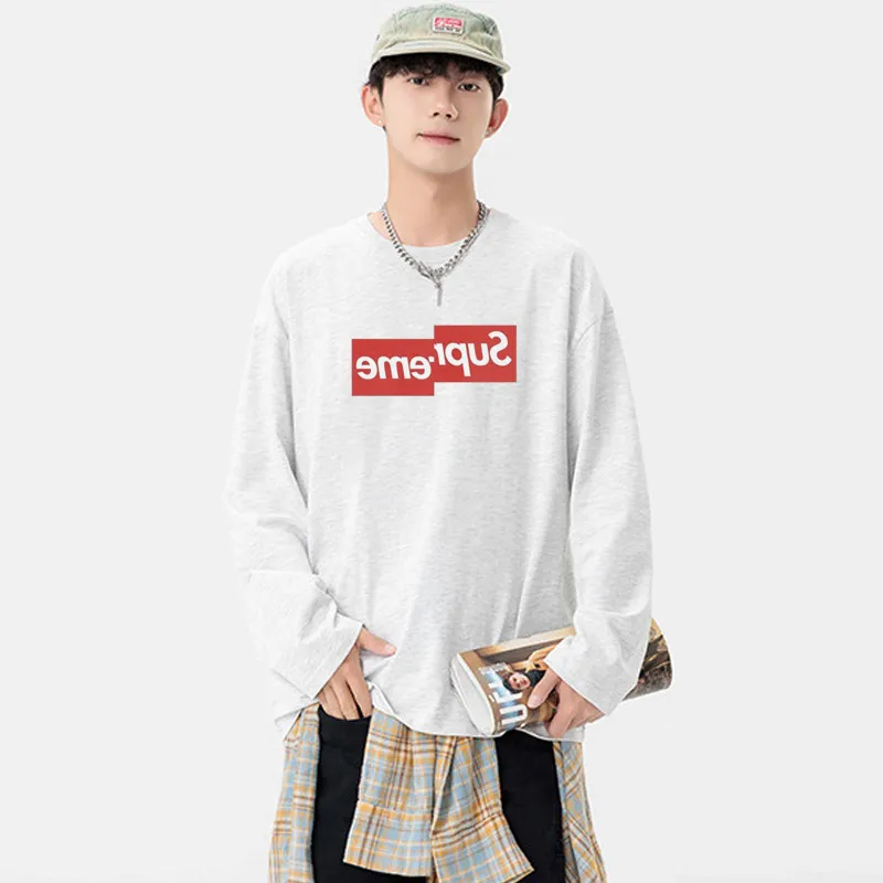 着回し最強 存在感 質感のいい4色選べる シンプル アルファベット ゆったり長袖 Ｔシャツ