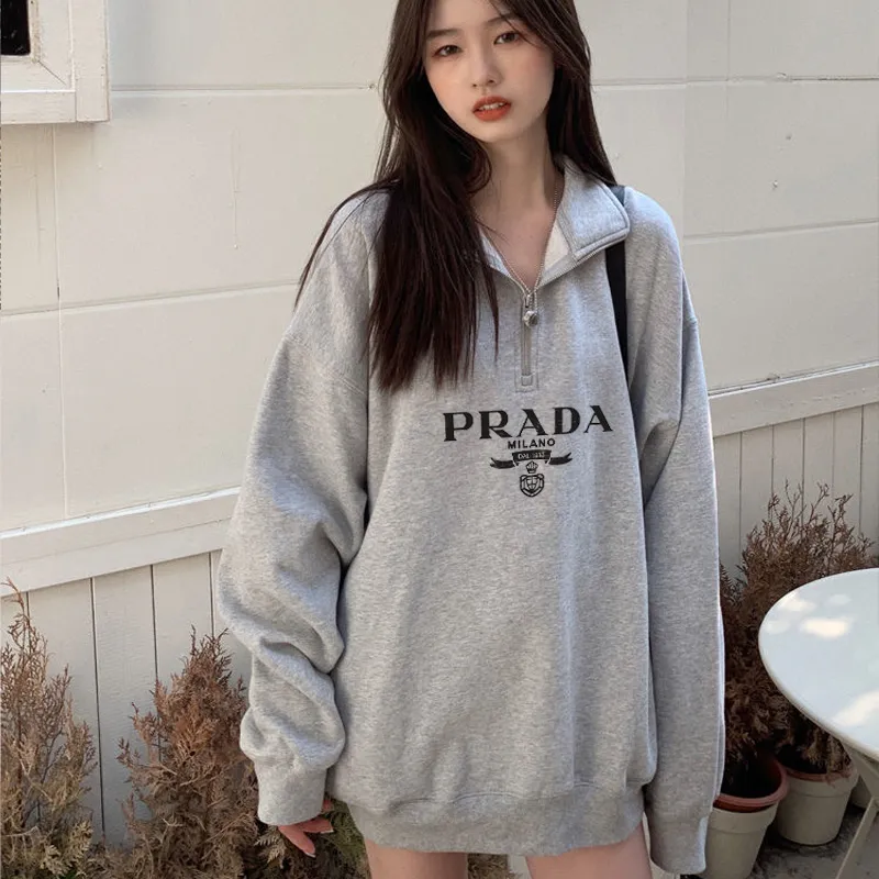『M-XL』人気上昇中 組み合わせやすい 女性向け ファッション 折り襟 長袖 ファスナートップス パーカー