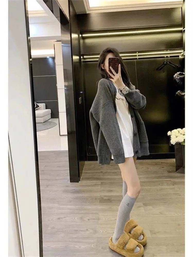 組み合わせやすい 美人度アップ 女子マスト 着瘦せ オーバーサイズ カジュアル 動きやすい カーディガン