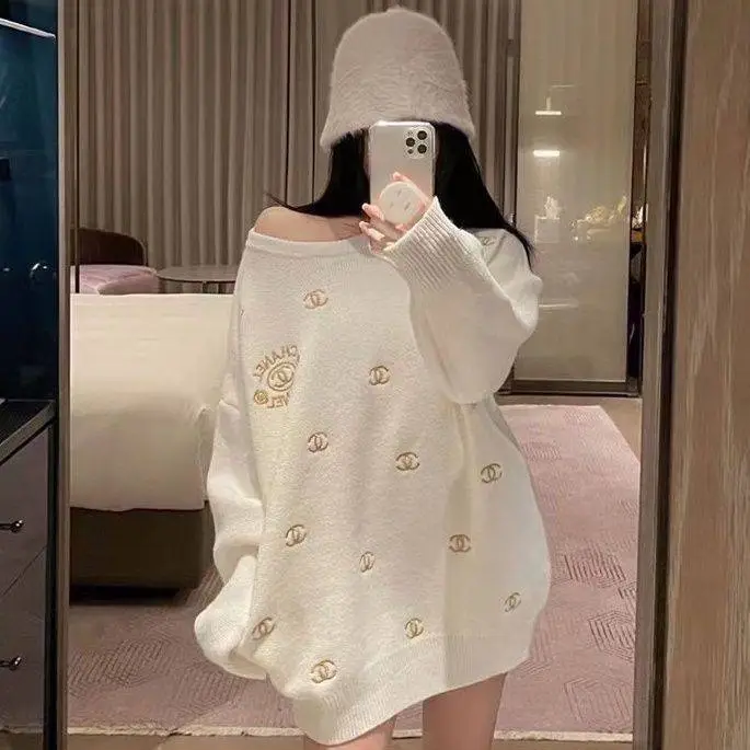 『S-XL』女子マスト 大活躍 気質いい 爆売れ中 エレガント カジュアル お気に入り ラウンドネック 可愛い ins風 長袖 ニットセーター