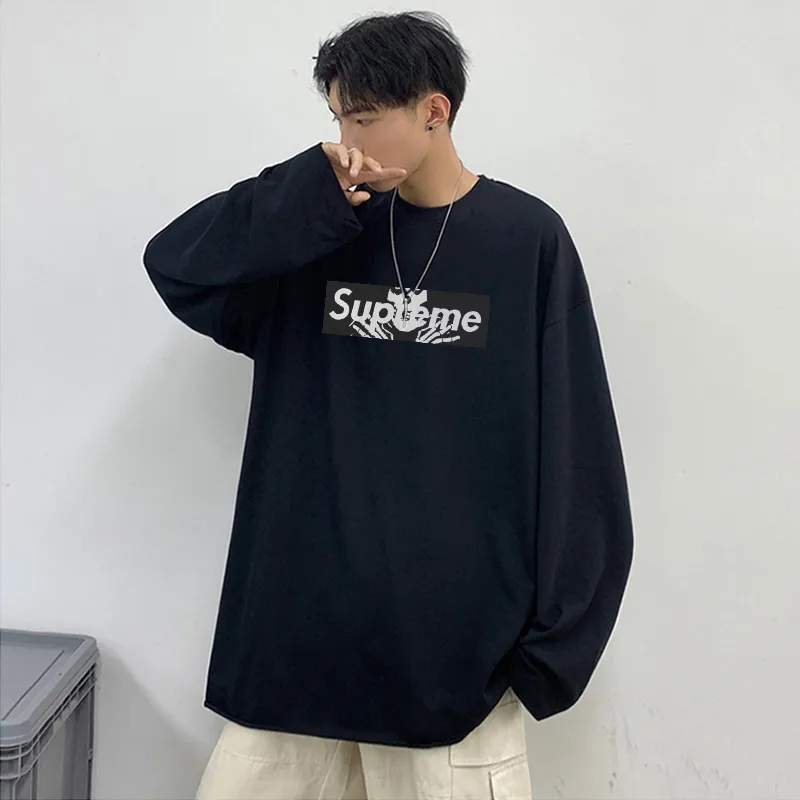 今季も大流行 組み合わせやすい アップ 絶対後悔しない シンプル カジュアル おしゃれ ラウンドネック 中性 長袖 Ｔシャツ