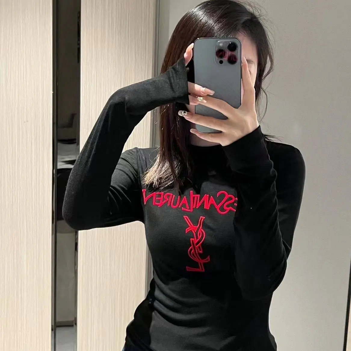 質感のいい 好感度100％ おすすめ 日常 エレガント ラウンドネック フェミニン 長袖