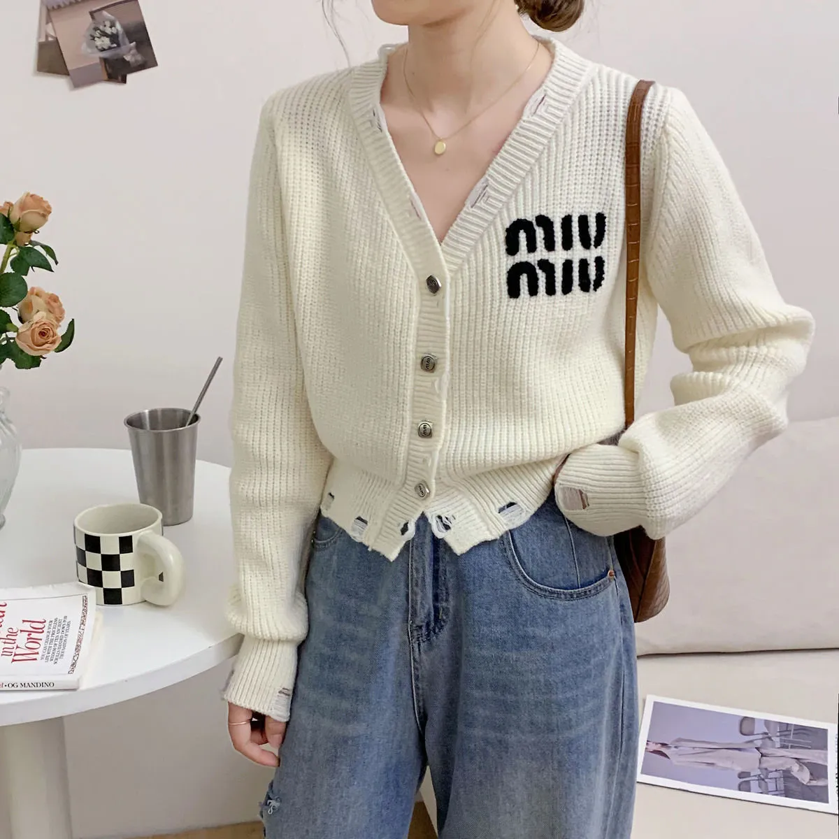 質感のいい 好感度100％ おすすめ 超ファッション スウィート ニット生地 カーディガン