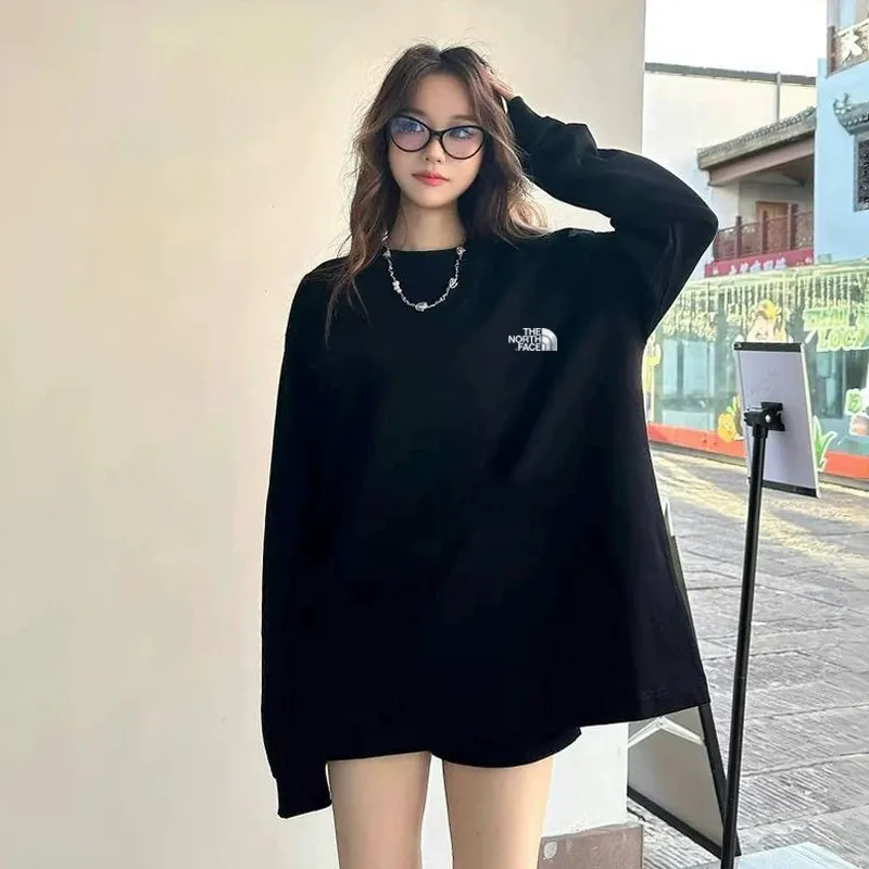 『S-3XL』着瘦せ 気質いい 合わせやすい オーバーサイズ 日常 カジュアル ラウンドネック 長袖 Ｔシャツ