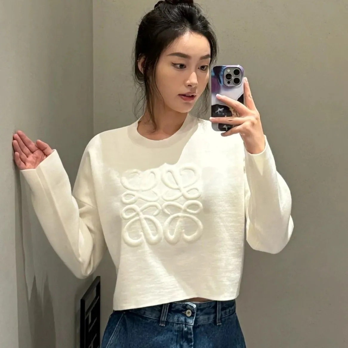 『S-L』質感のいい 好感度100％ おすすめ エレガント 動きやすい ラウンドネック ニットセーター