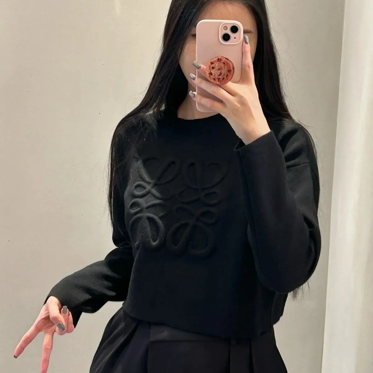 『S-L』質感のいい 好感度100％ おすすめ エレガント 動きやすい ラウンドネック ニットセーター