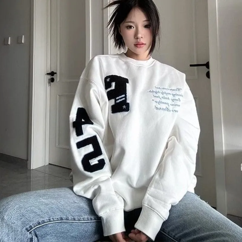 元気いっぱい 好感度UP 最愛の一着 爆売れ中 オーバーサイズ カジュアル 超ファッション トレーナー