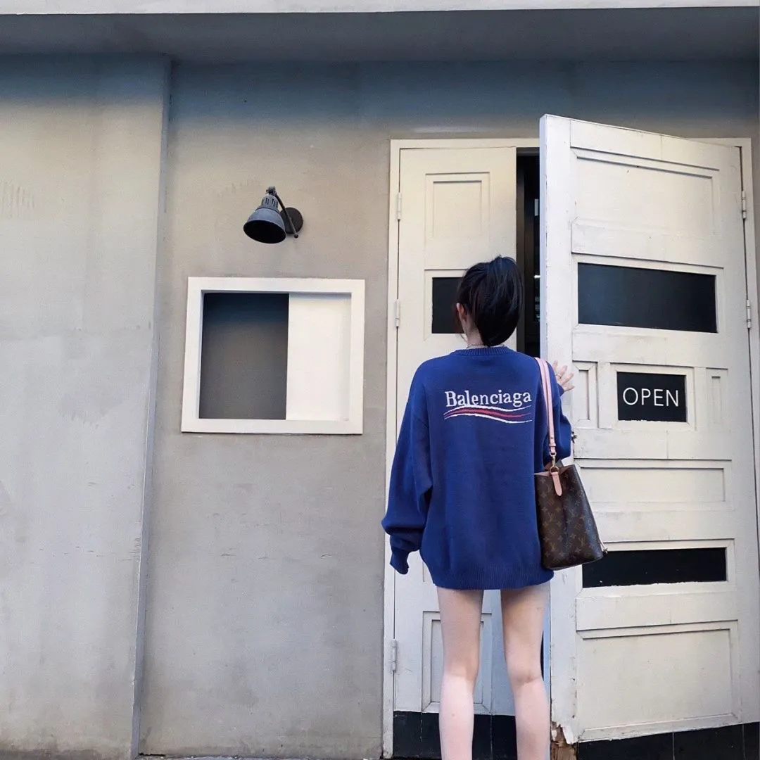 好感度100％ 気質満点 快適 絶対後悔しない オーバーサイズ 長袖 ニットセーター