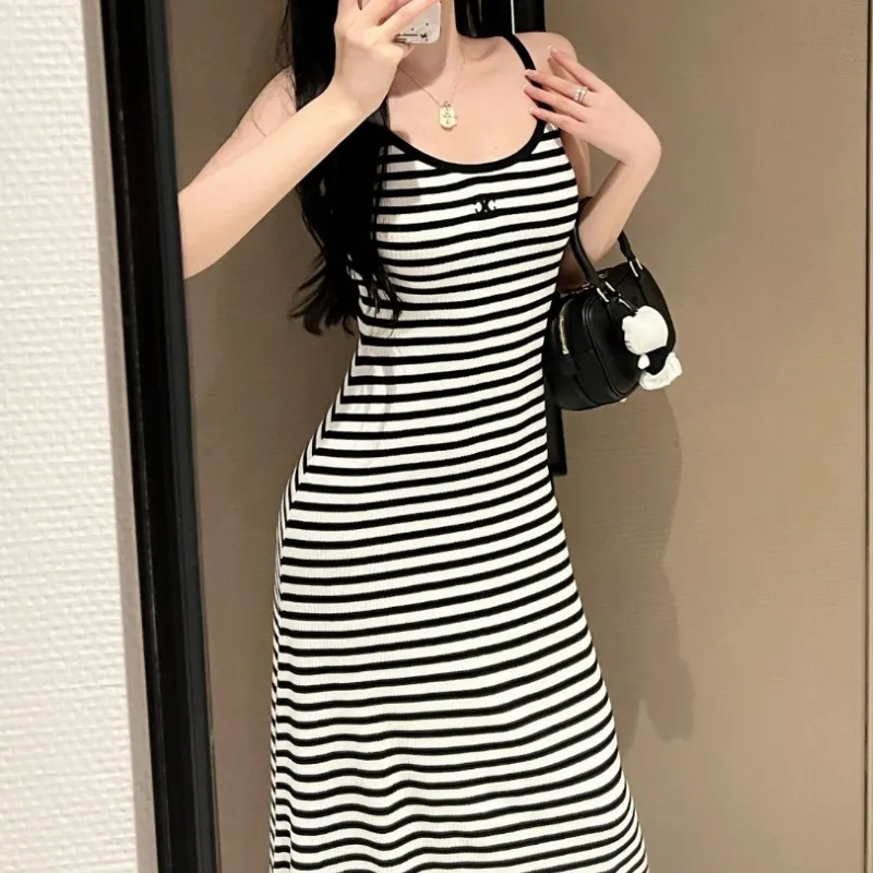『フリーサイズ』元気いっぱい 可愛いカジュアル 着瘦せキャミソールニットワンピース