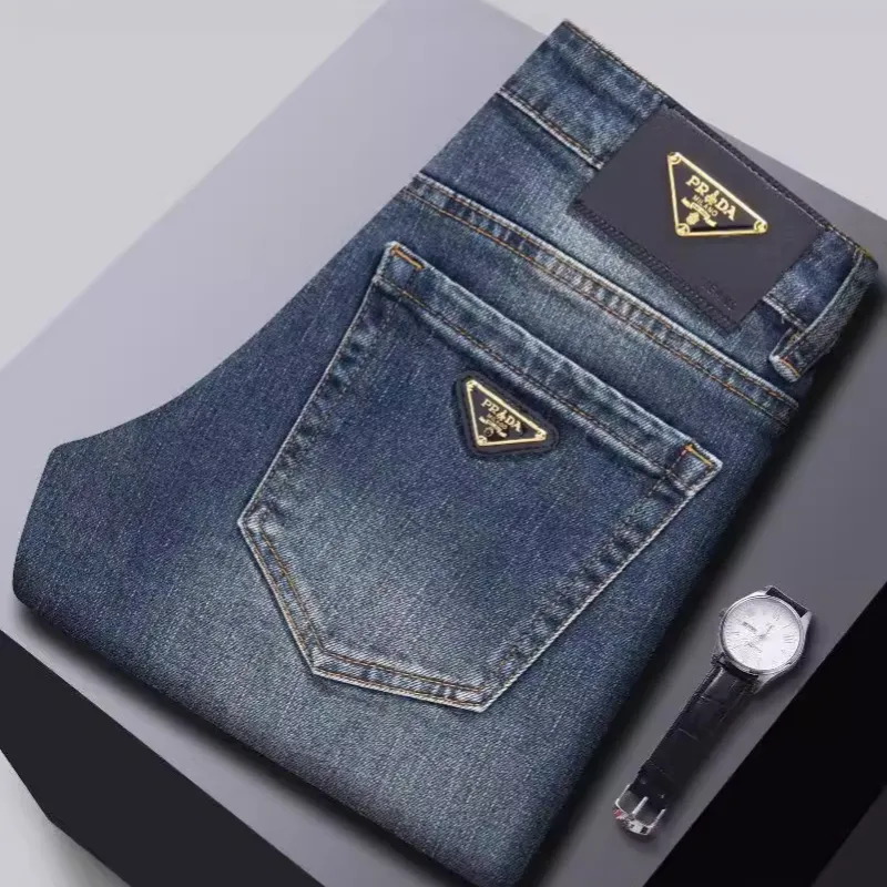 『XS-2XL』精品 高品質 春秋 スリム 伸縮性 ヴィンテージ ウォッシュ加工 デニムパンツ