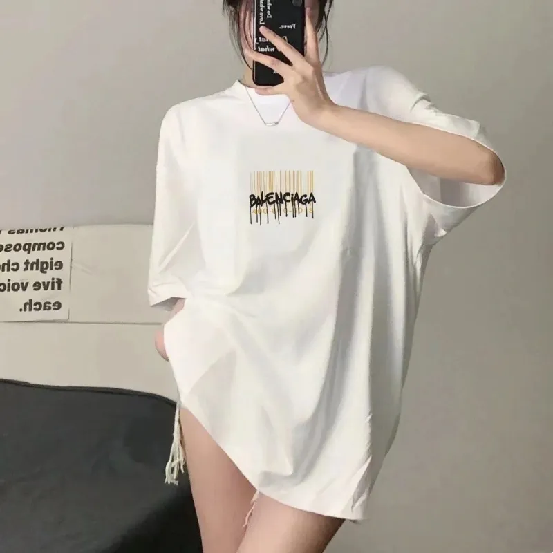 人気爆発中 お手頃価格 男女限らず 夏 プリント アルファベット 快適 ゆったり オーバーサイズ Ｔシャツ